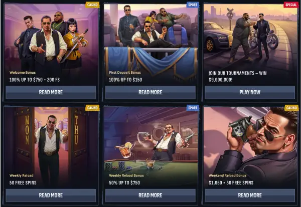 mafia casino bonus